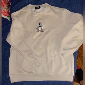 H&M - Beige Crewneck -  with JCole Love Yourz Graphic